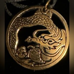 Vintage Pewter Dragon Necklace by Pepi and Company
